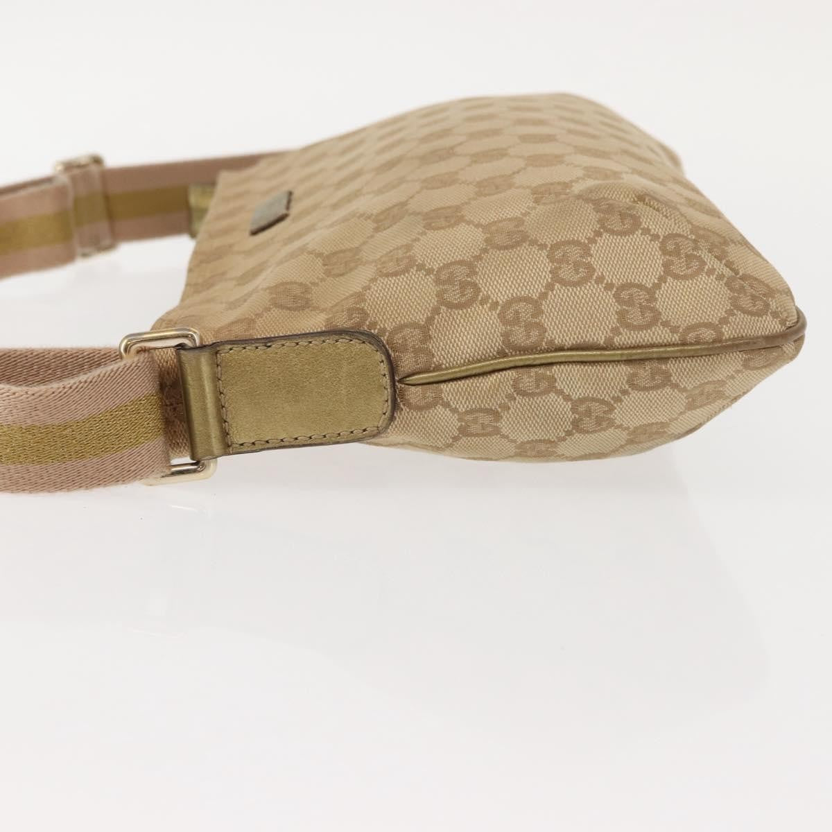 Gucci Web Strap Messenger Bag GG Canvas, BEIGE, CANVAS, Shoulder bag