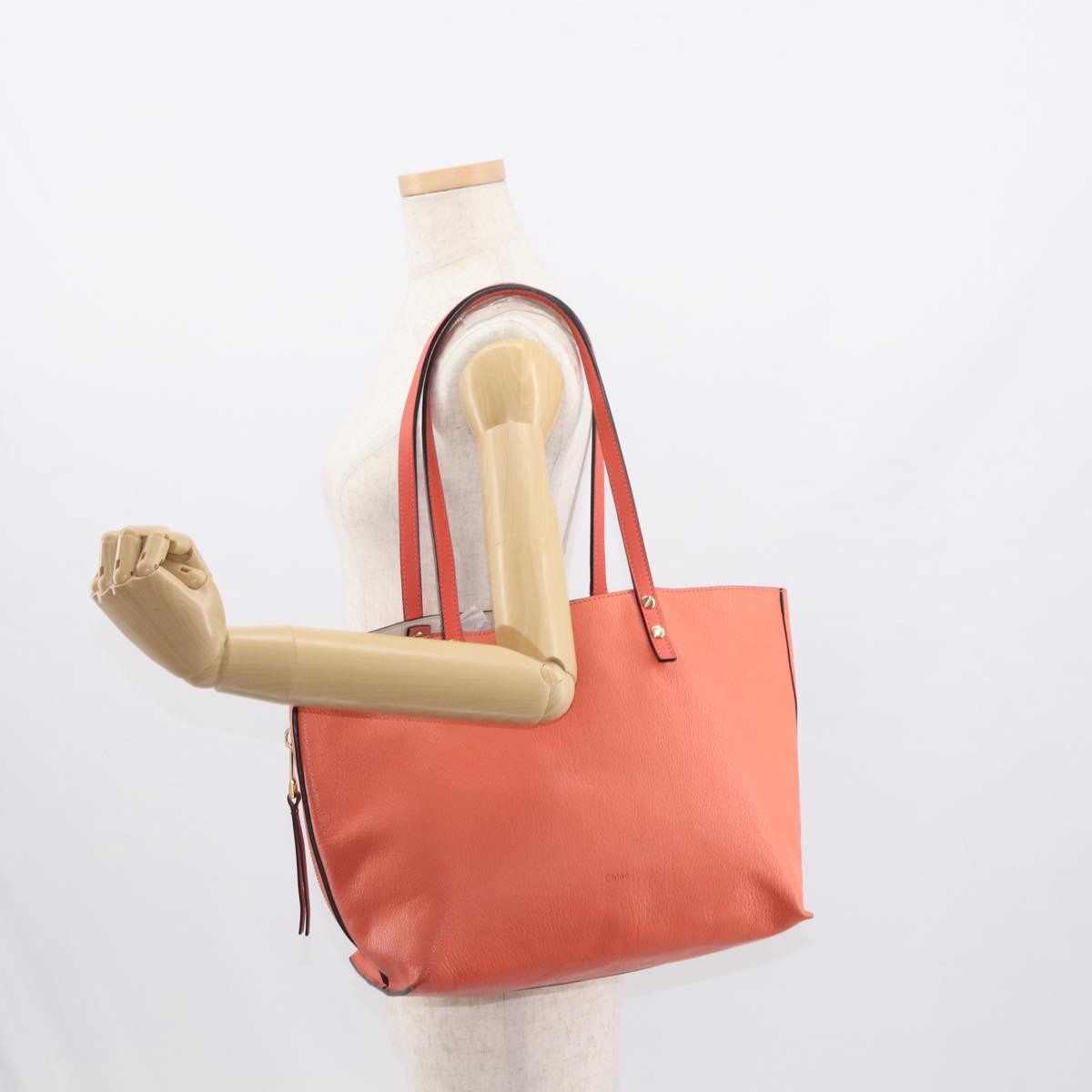 Chloe Dilan Tote Leather, PINK, LEATHER, Tote bag