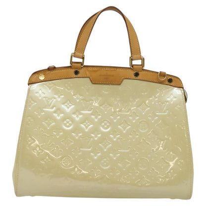 Louis Vuitton Brea Handbag Monogram Vernis, BEIGE, PATENT_LEATHER, Handbag