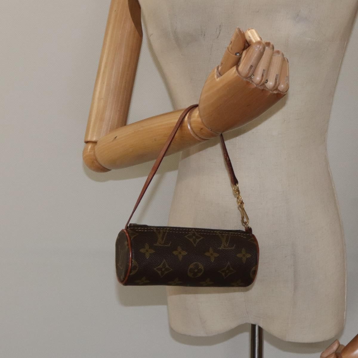 Louis Vuitton Papillon Pochette Monogram Canvas, BROWN, CANVAS, Clutche & pouche