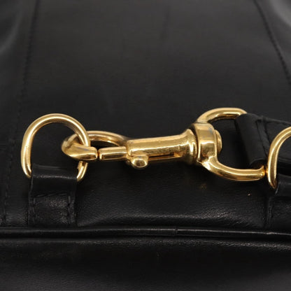 Gucci Vintage Bamboo Sling Backpack Leather, BLACK, LEATHER, Backpack