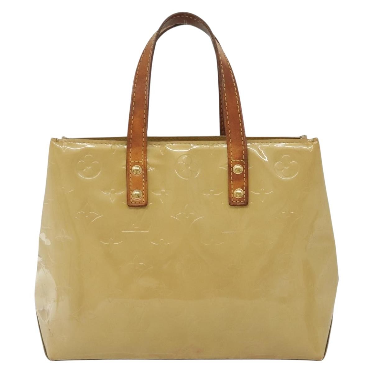Louis Vuitton Reade Handbag Monogram Vernis, BEIGE, PATENT_LEATHER, Handbag