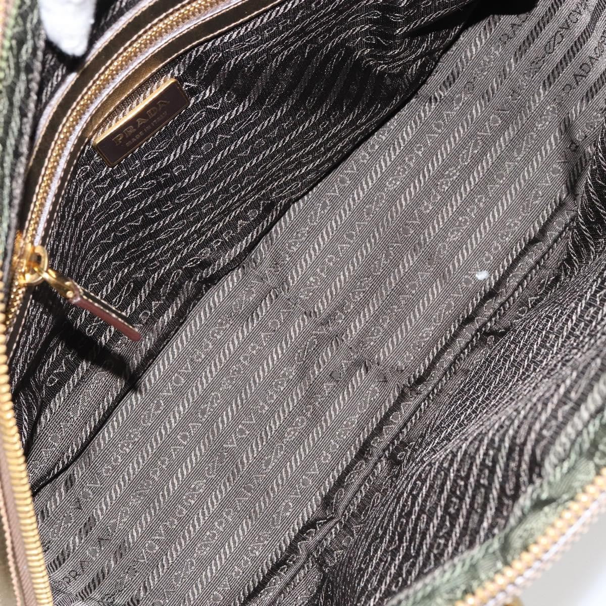 Prada Bowler Bag Canvas with Leather, BEIGE, CANVAS, Handbag