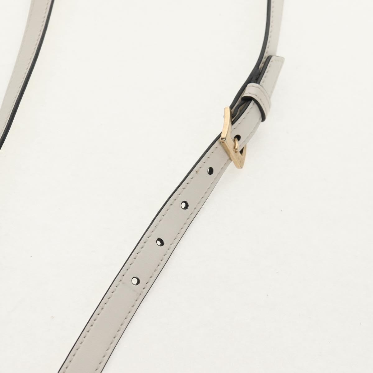 Miu Miu Madras Crystal Buckle Shoulder Bag Leather, WHITE, LEATHER, Shoulder bag