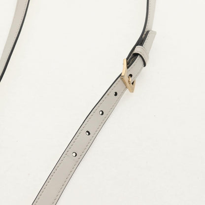 Miu Miu Madras Crystal Buckle Shoulder Bag Leather, WHITE, LEATHER, Shoulder bag