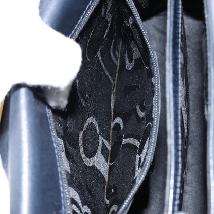 Salvatore Ferragamo Gancini Convertible Top Handle Bag Leather, NAVY, LEATHER, Handbag