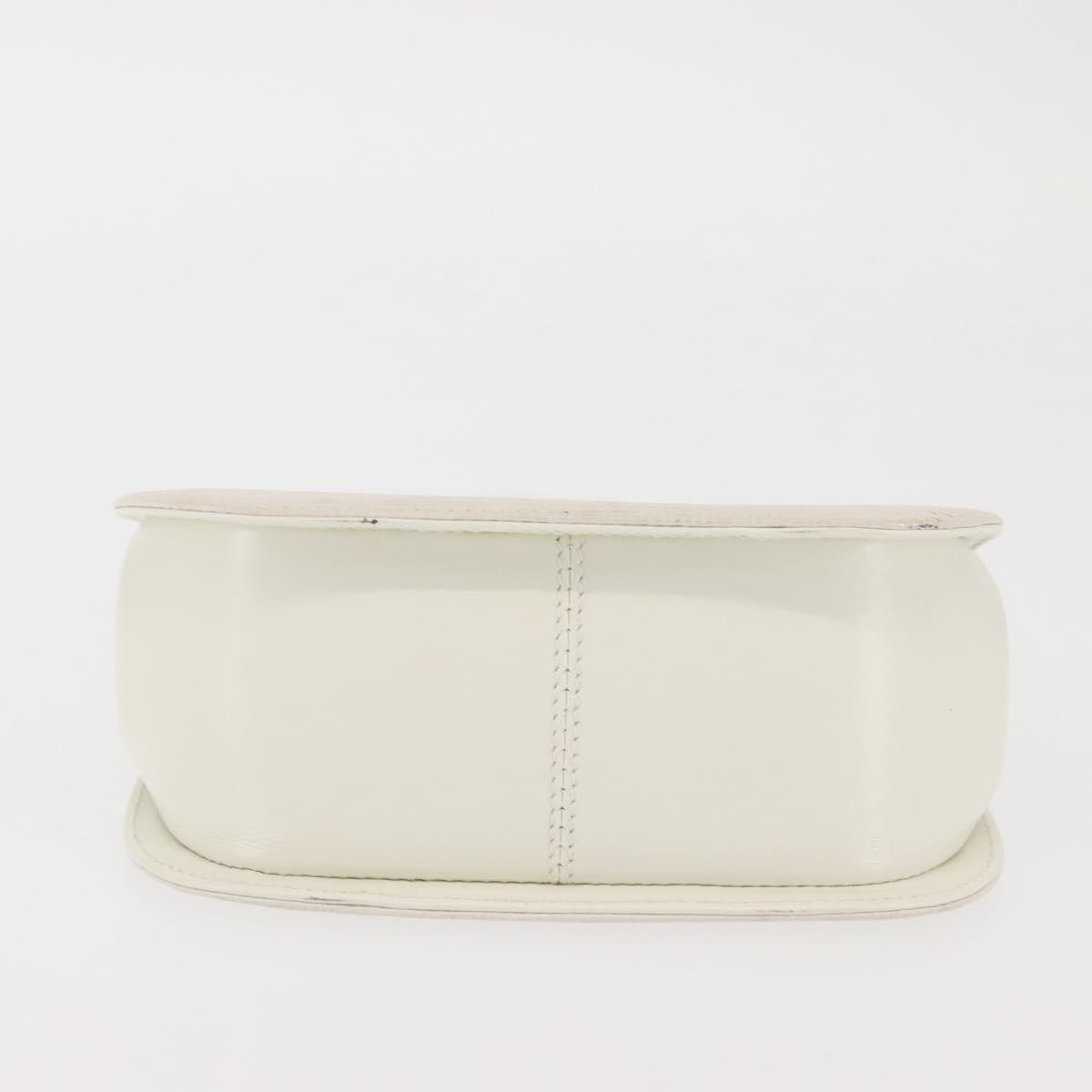 Salvatore Ferragamo Gancini mini handbag Leather, WHITE, LEATHER, Handbag