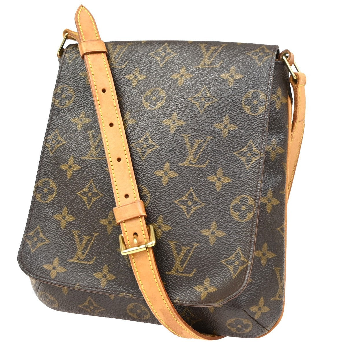 Louis Vuitton Musette Salsa Handbag Monogram Canvas, BROWN, CANVAS, Shoulder bag