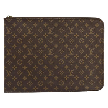 Louis Vuitton Poche Documents Monogram Canvas, BROWN, CANVAS, Briefcase