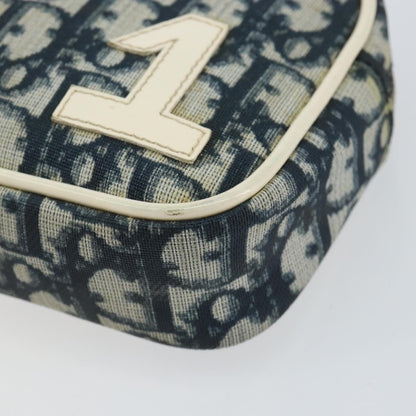 Christian Dior Vintage Trotter Pouch Diorissimo Canvas, NAVY, PVC, Clutche & pouche