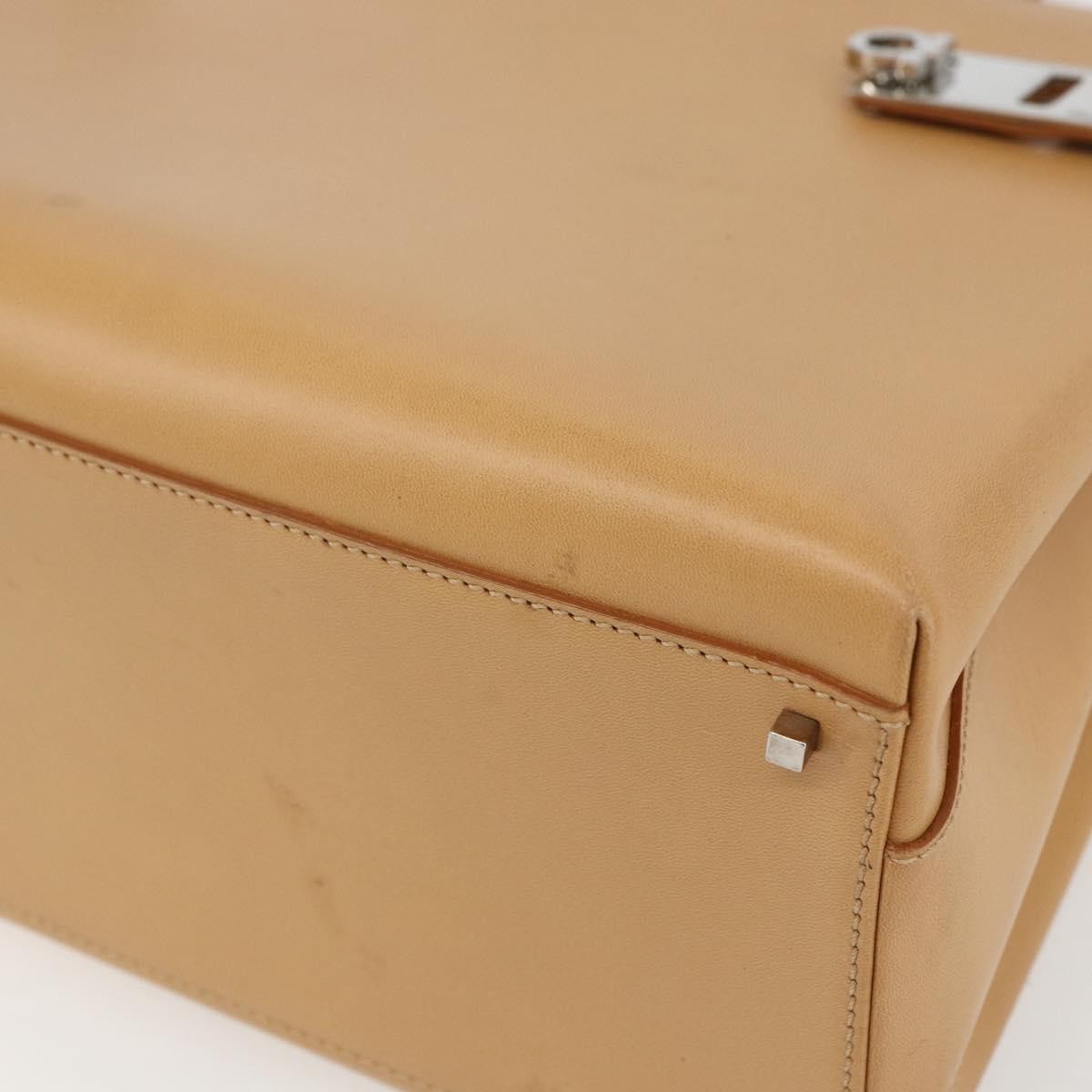 Salvatore Ferragamo Double Gancini Side Buckle Tote Leather, BEIGE, LEATHER, Handbag