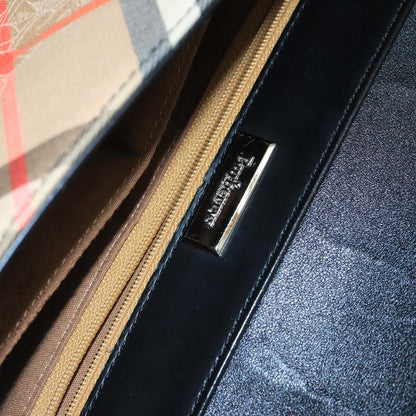 Burberry Nova check Shoulder bag Canvas, BEIGE, CANVAS, Shoulder bag