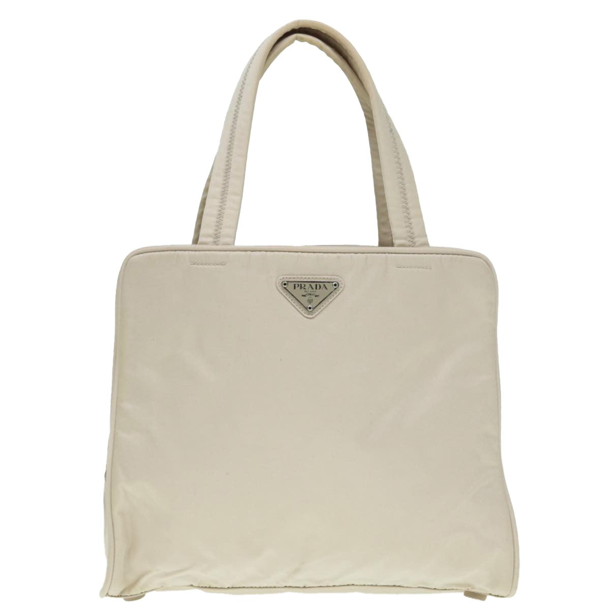 Prada Zip Around Tote Tessuto, BEIGE, NYLON, Tote bag