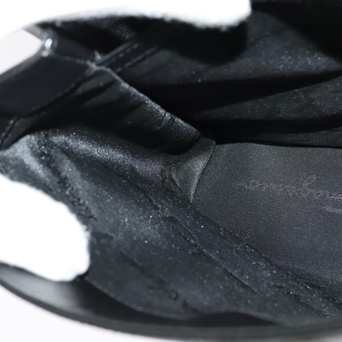 Salvatore Ferragamo Gancini Convertible Top Handle Bag Leather, BLACK, LEATHER, Handbag