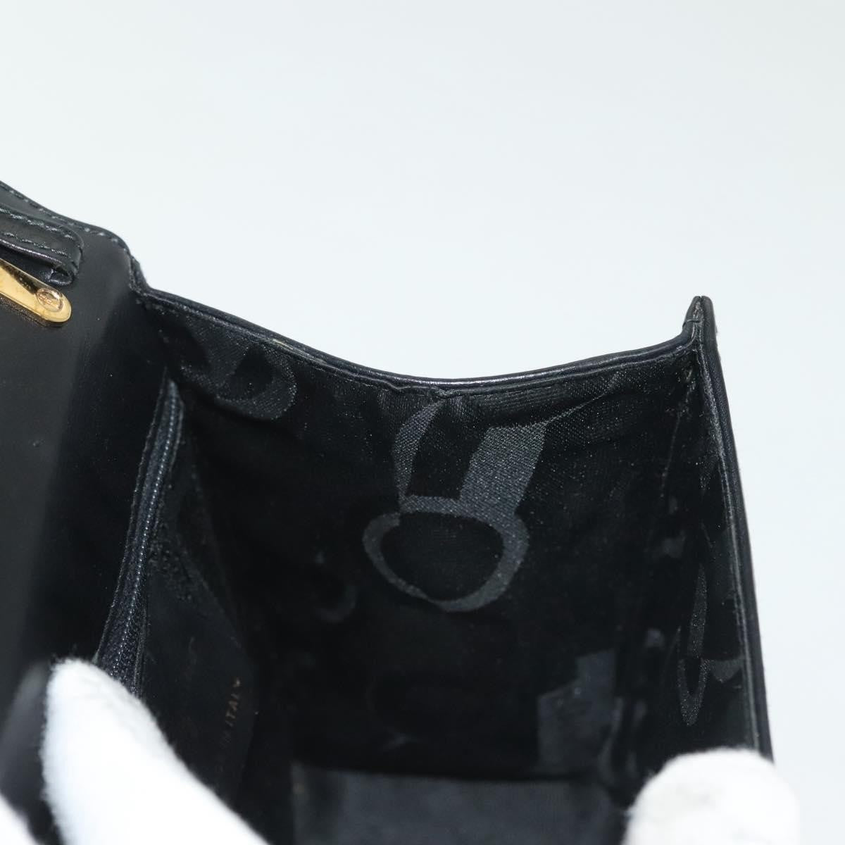 Salvatore Ferragamo Vintage Gancini Convertible Top Handle Bag Leather, BLACK, LEATHER, Handbag