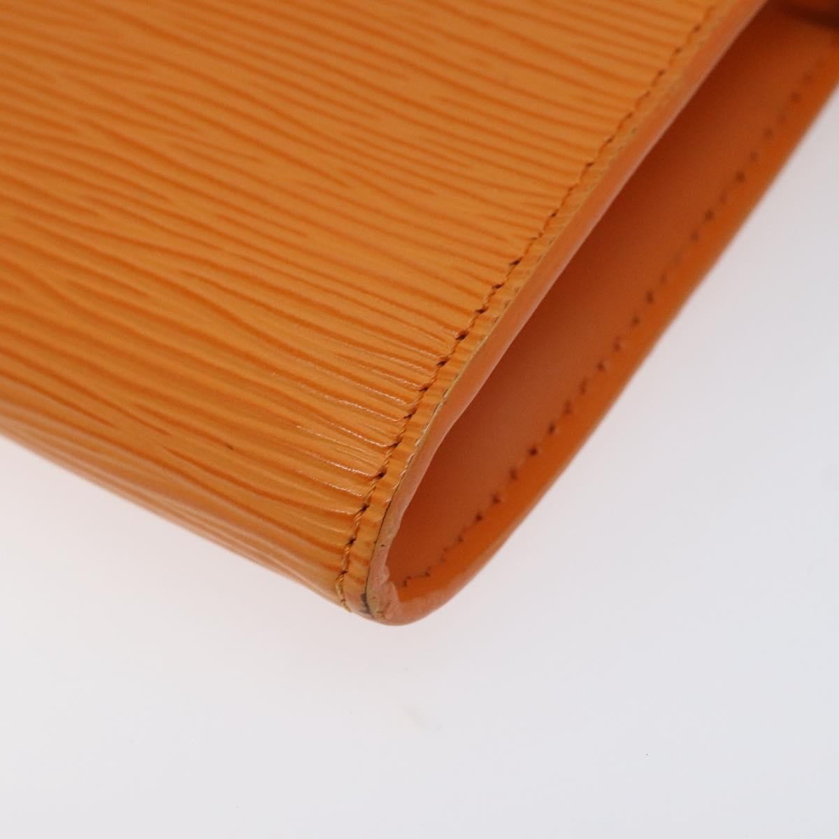 Louis Vuitton Pochette Accessoires Epi Leather, ORANGE, LEATHER, Clutche & pouche