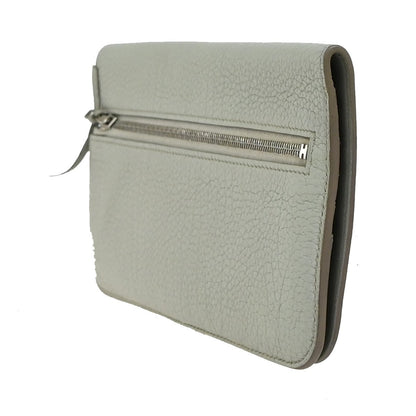 Hermes Dogon Duo Combined Wallet Leather, GRAY, LEATHER, Wallets