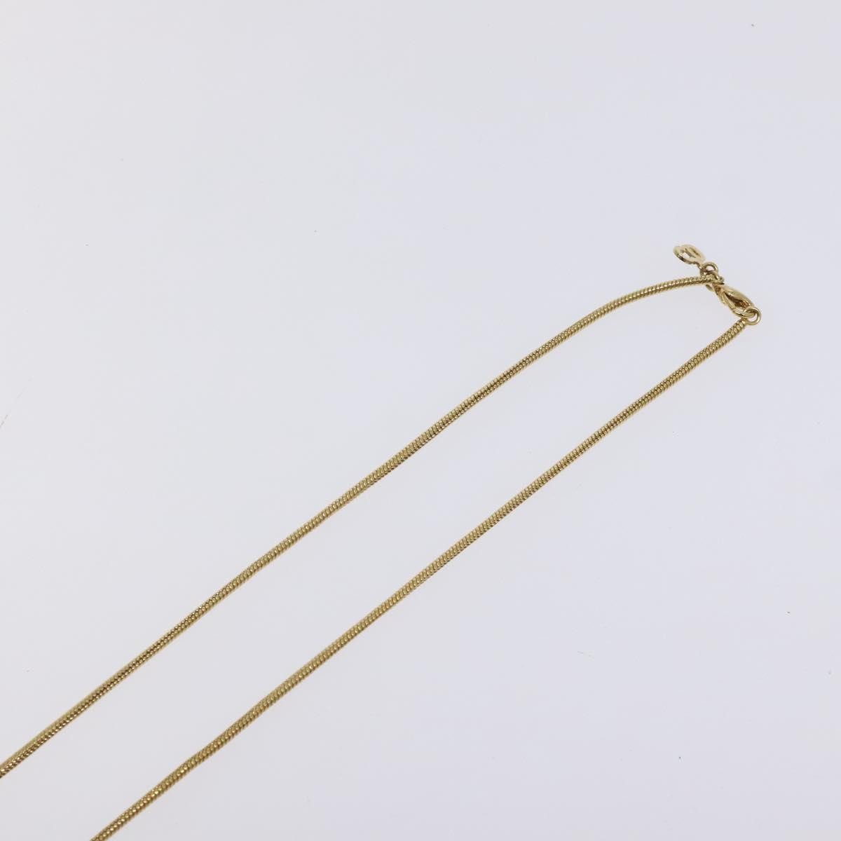 Christian Dior Round Logo Pendant Necklace Metal, GOLD, METAL, Necklace