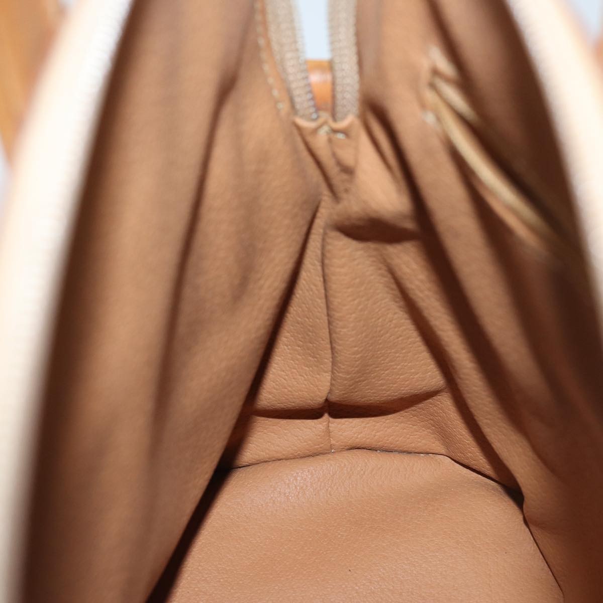 Celine Macadam Handbag Macadam with leather, BROWN, CANVAS, Handbag