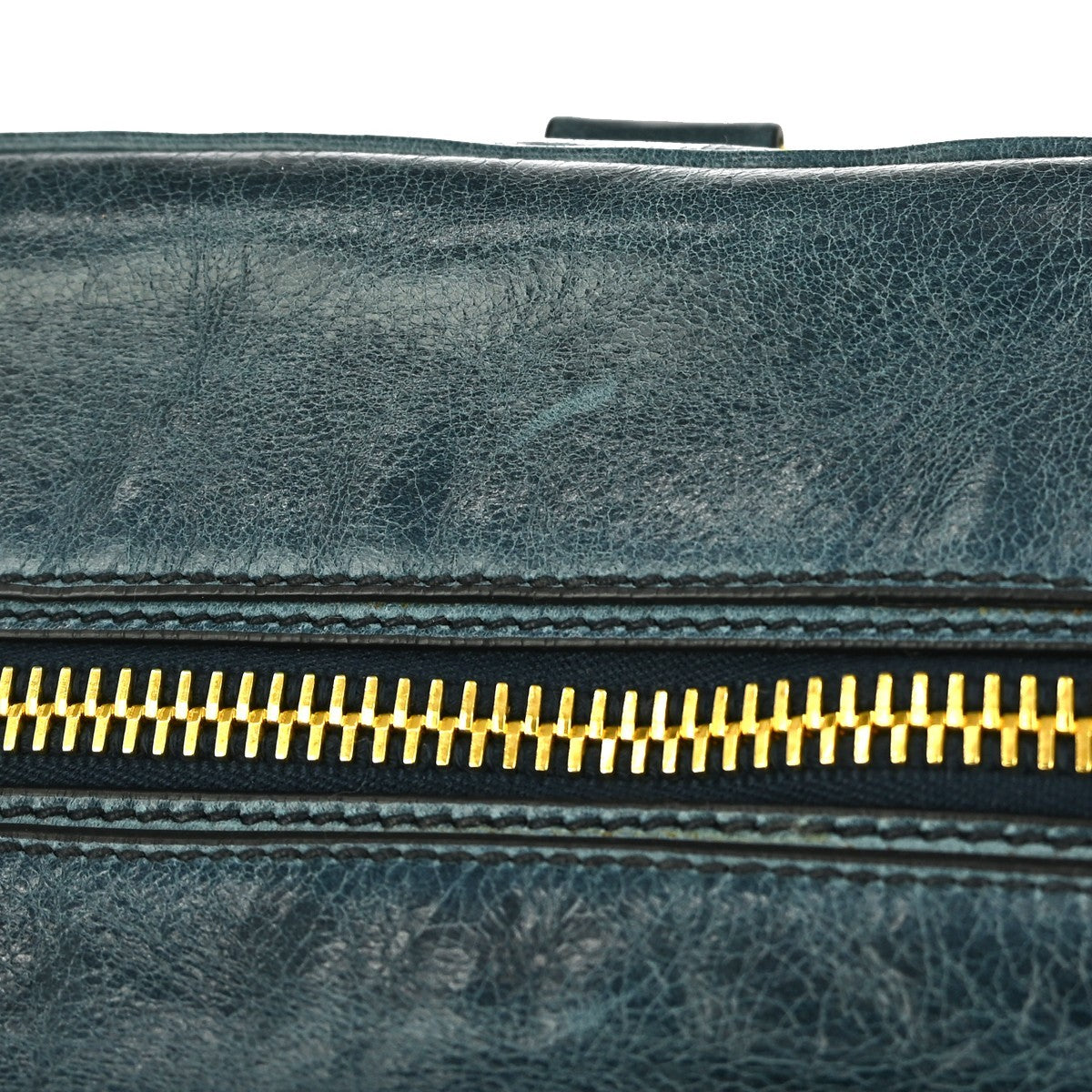 Prada Convertible Bauletto Bag Vitello Shine, BLUE, LEATHER, Handbag