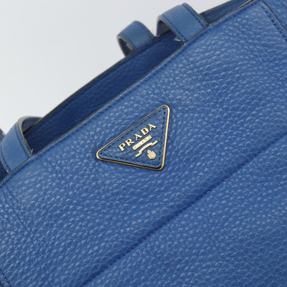 Prada Tote Vitello Daino Vitello Daino, BLUE, LEATHER, Tote bag