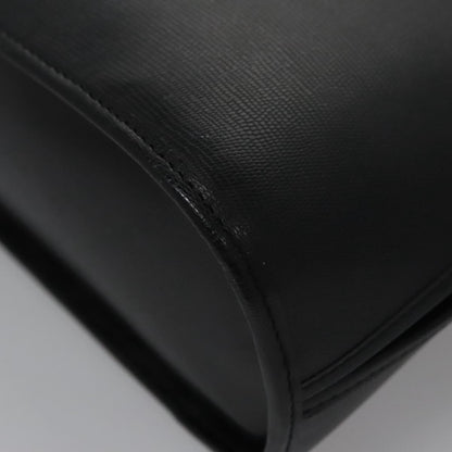 Celine Circle Logo Handbag Leather, BLACK, LEATHER, Handbag