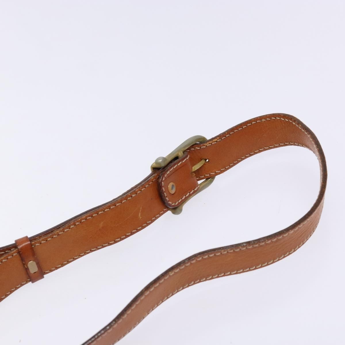 Celine Vintage Macadam Shoulder Bag Canvas and Leather, BEIGE, CANVAS, Shoulder bag