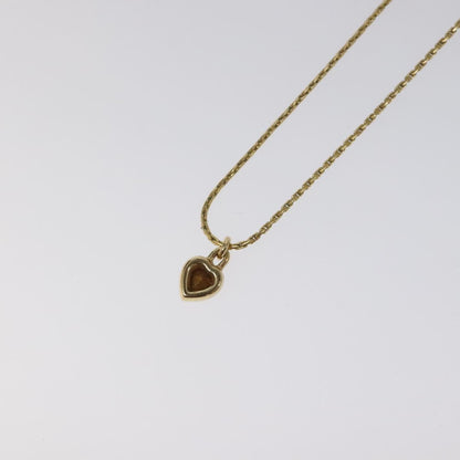 Christian Dior Heart Charm Necklace Metal, GOLD, METAL, Necklace
