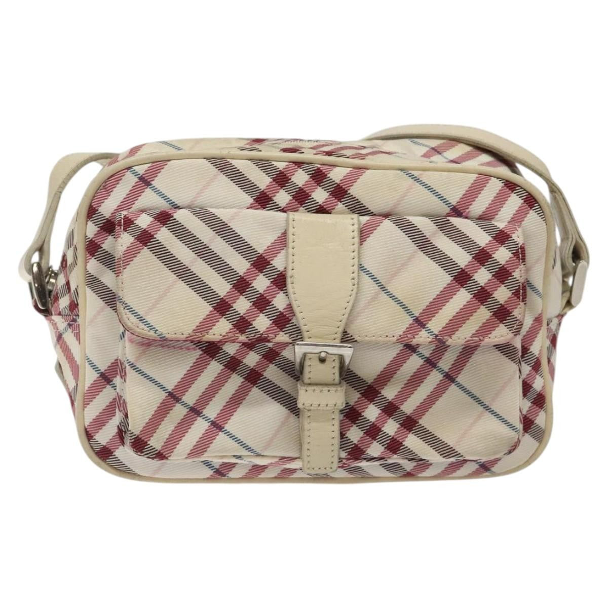 Burberry Nova Check Blue Label Nylon, BEIGE, NYLON, Shoulder bag