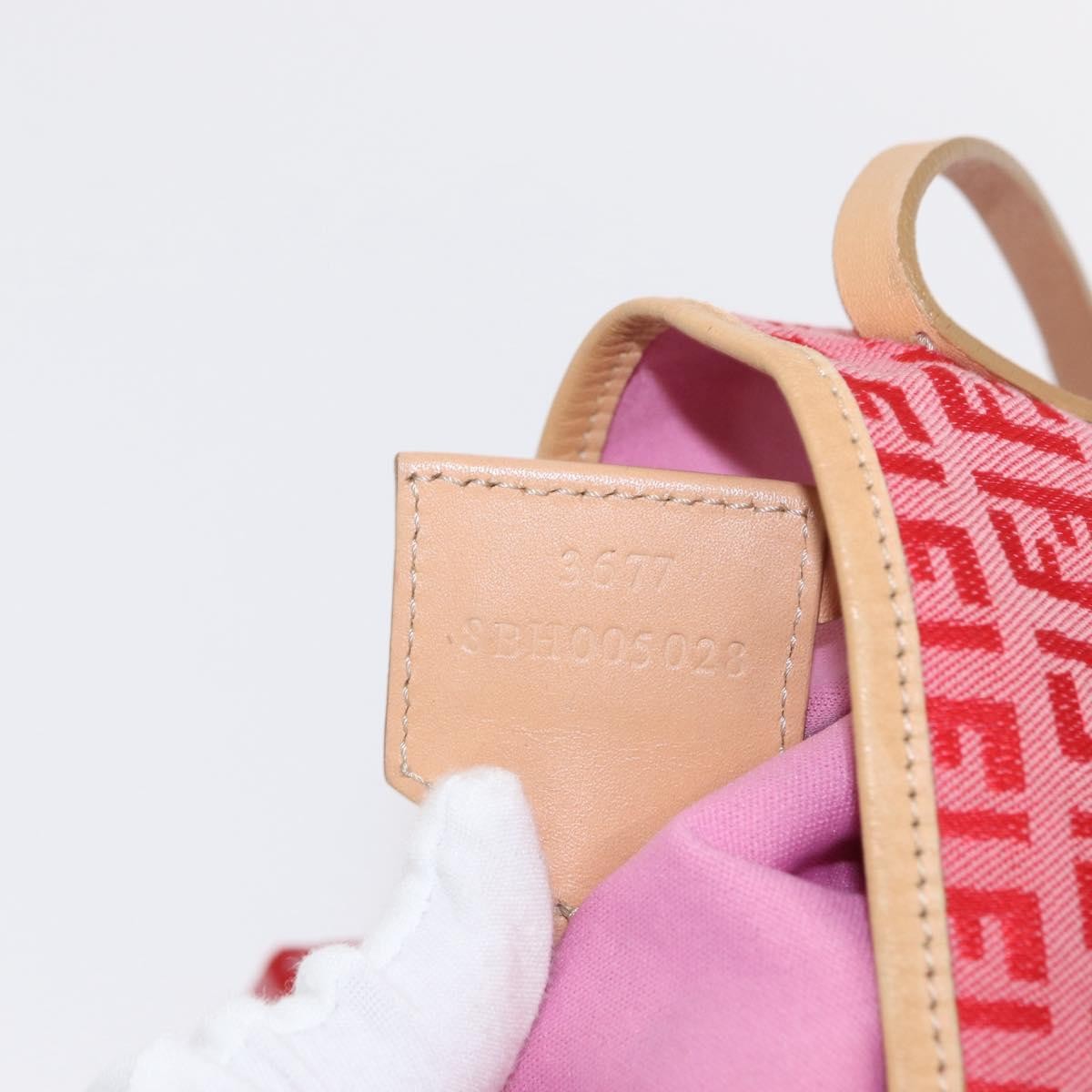 Fendi Roll Tote Zucchino Canvas, RED, CANVAS, Tote bag