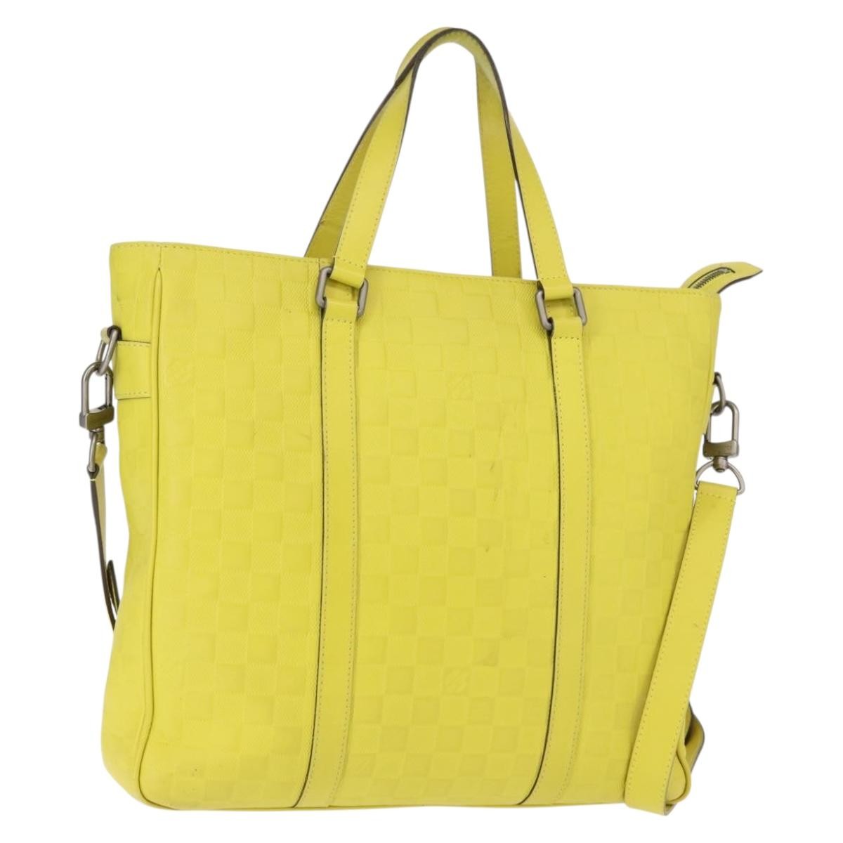 Louis Vuitton Tadao Handbag Damier Infini Leather, YELLOW, LEATHER, Handbag