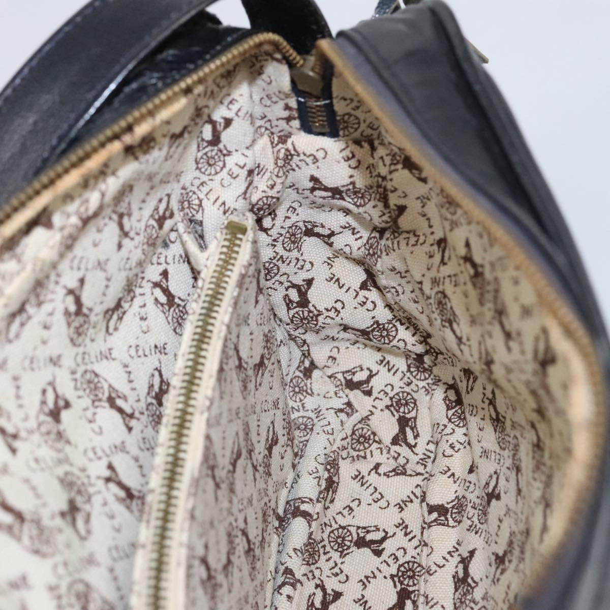 Celine Shoulder Bag Leather, BLACK, LEATHER, Shoulder bag