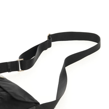 Prada Buckle Messenger Bag Tessuto, BLACK, NYLON, Shoulder bag