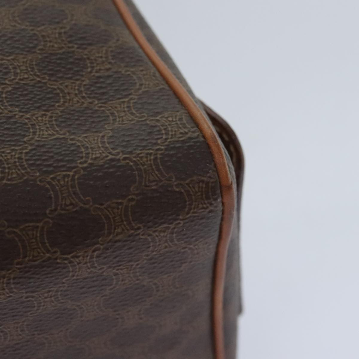 Celine Macadam Pochette Canvas and Leather, BROWN, CANVAS, Clutche & pouche