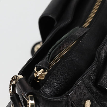 Bvlgari Chandra Top Handle Bag Leather, BLACK, LEATHER, Shoulder bag