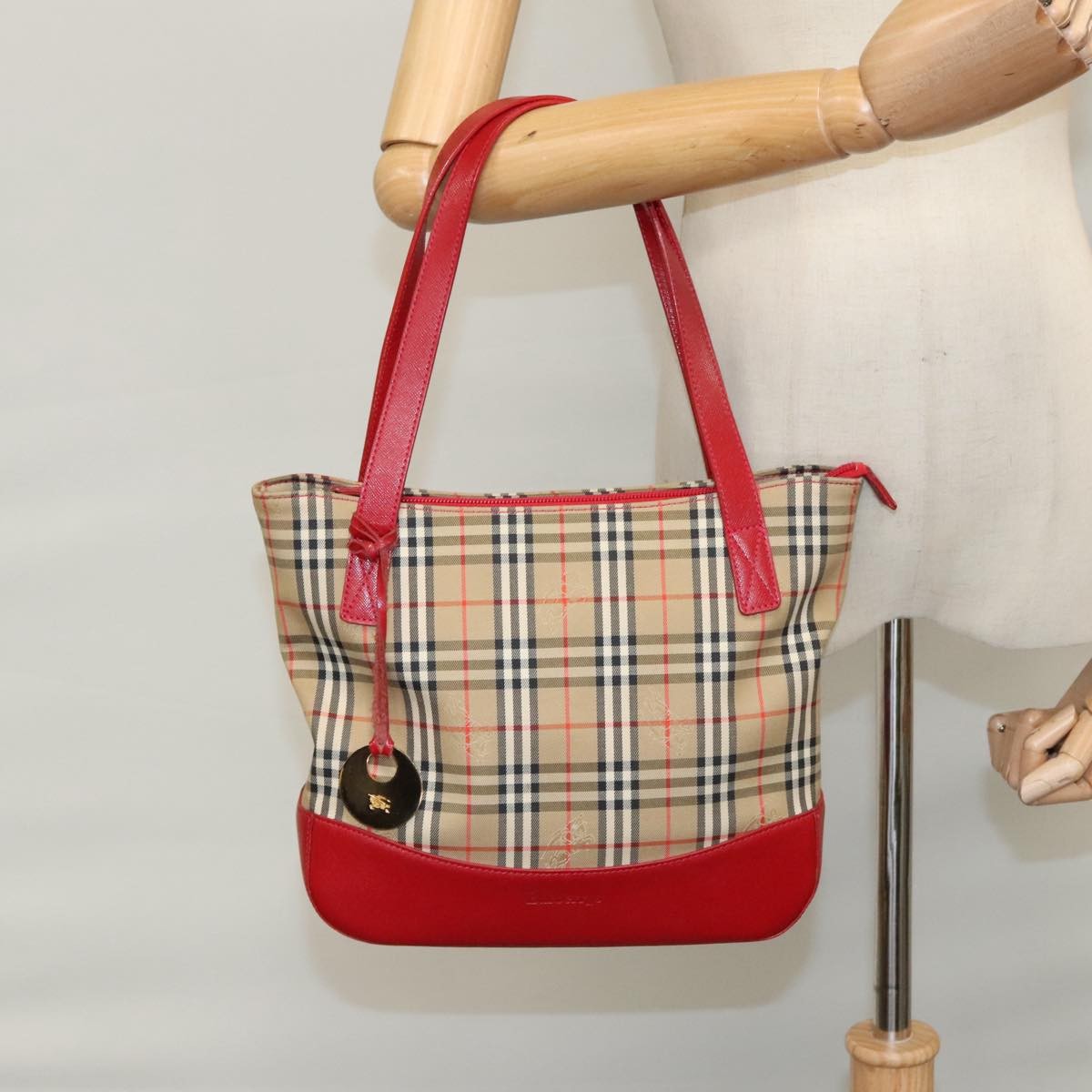 Burberry Nova Check Handbag Nova Check Canvas, BEIGE, CANVAS, Handbag