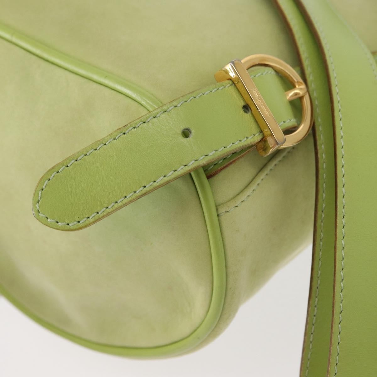 Salvatore Ferragamo Gancini Backpack Suede, GREEN, SUEDE, Backpack