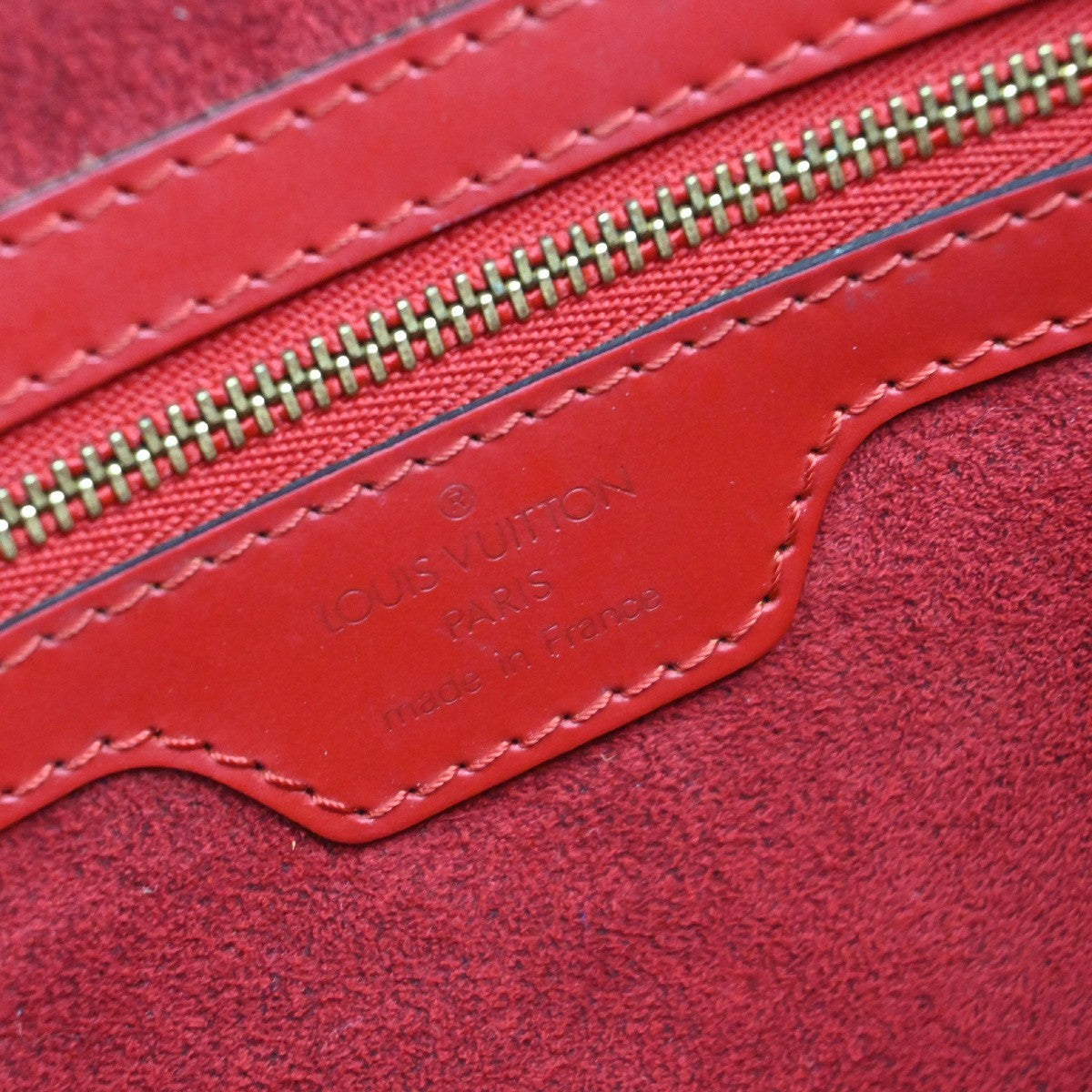 Louis Vuitton Lussac Handbag Epi Leather, RED, LEATHER, Shoulder bag