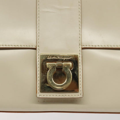 Salvatore Ferragamo Gancini handbag Leather, BEIGE, LEATHER, Handbag