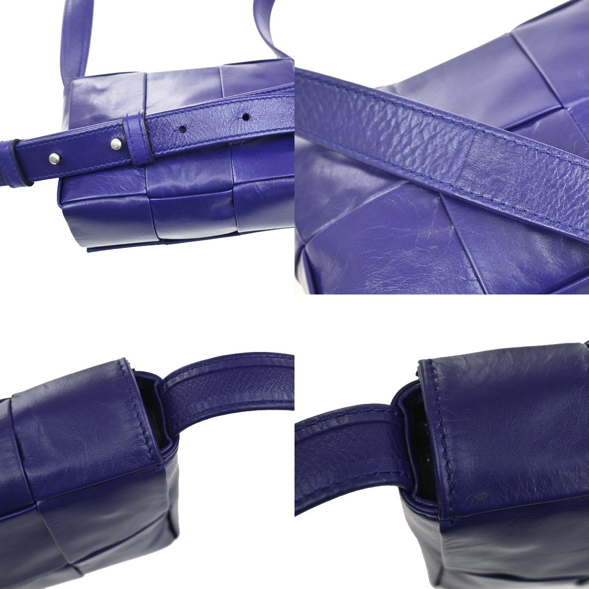 Bottega Veneta Cassette Crossbody Bag Maxi Intrecciato Fringe Leather, PURPLE, LEATHER, Crossbody bag