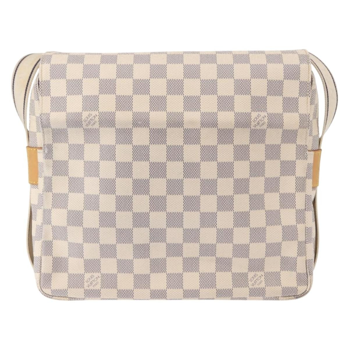 Louis Vuitton Naviglio Handbag Damier, WHITE, CANVAS, Shoulder bag