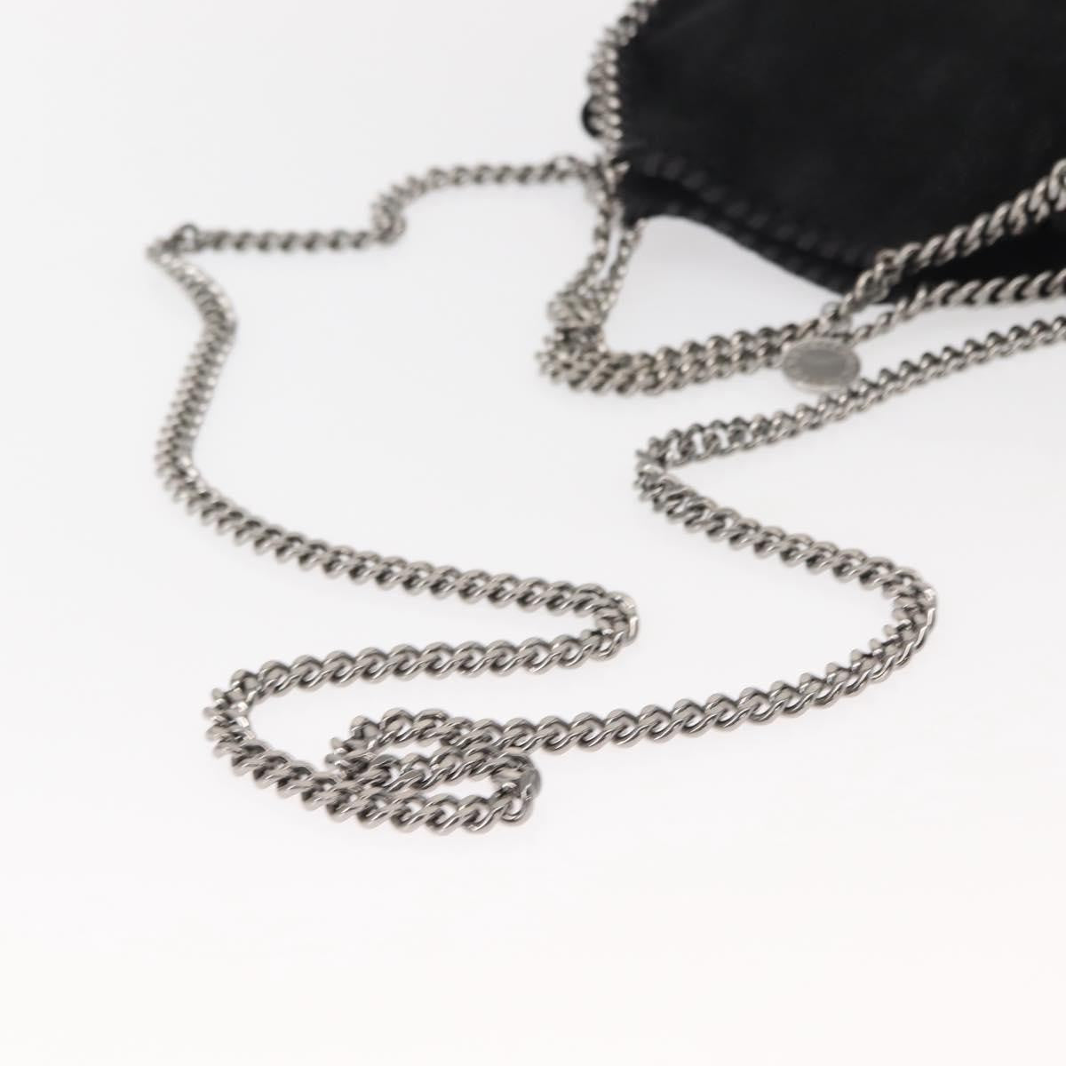 Stella McCartney Falabella Fold Over Bag Shaggy Deer, BLACK, SUEDE, Handbag