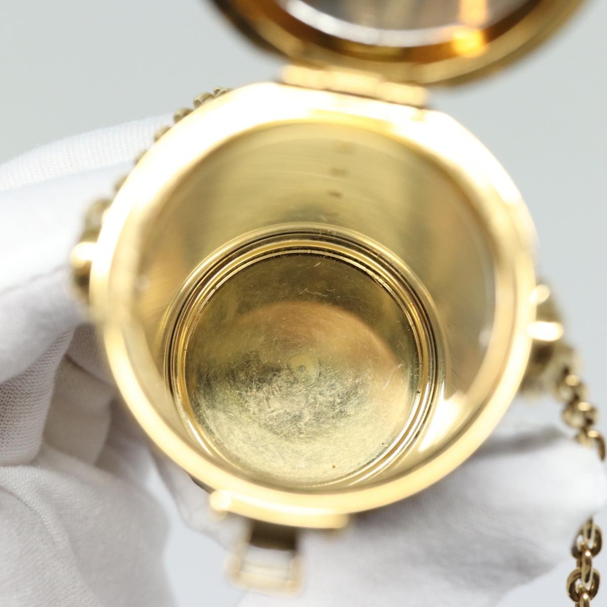 Louis Vuitton Lipstick Case on Chain Monogram Canvas, BROWN, CANVAS, Clutche & pouche