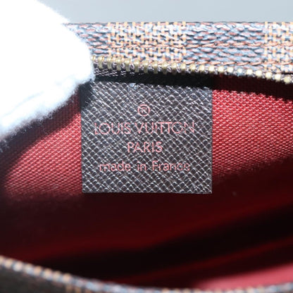 Louis Vuitton Trousse Make Up Bag Damier, BROWN, CANVAS, Clutche & pouche