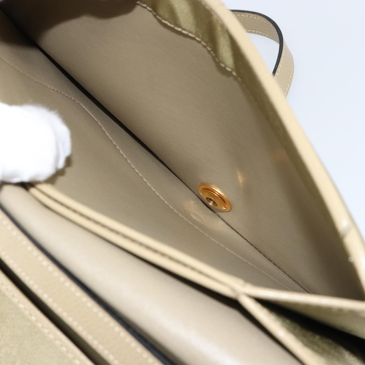 Christian Dior Vintage Shoulder Bag Leather, BEIGE, LEATHER, Shoulder bag