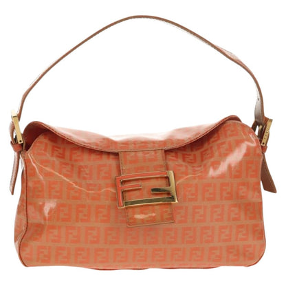 Fendi Mamma baguette Canvas, ORANGE, CANVAS, Shoulder bag