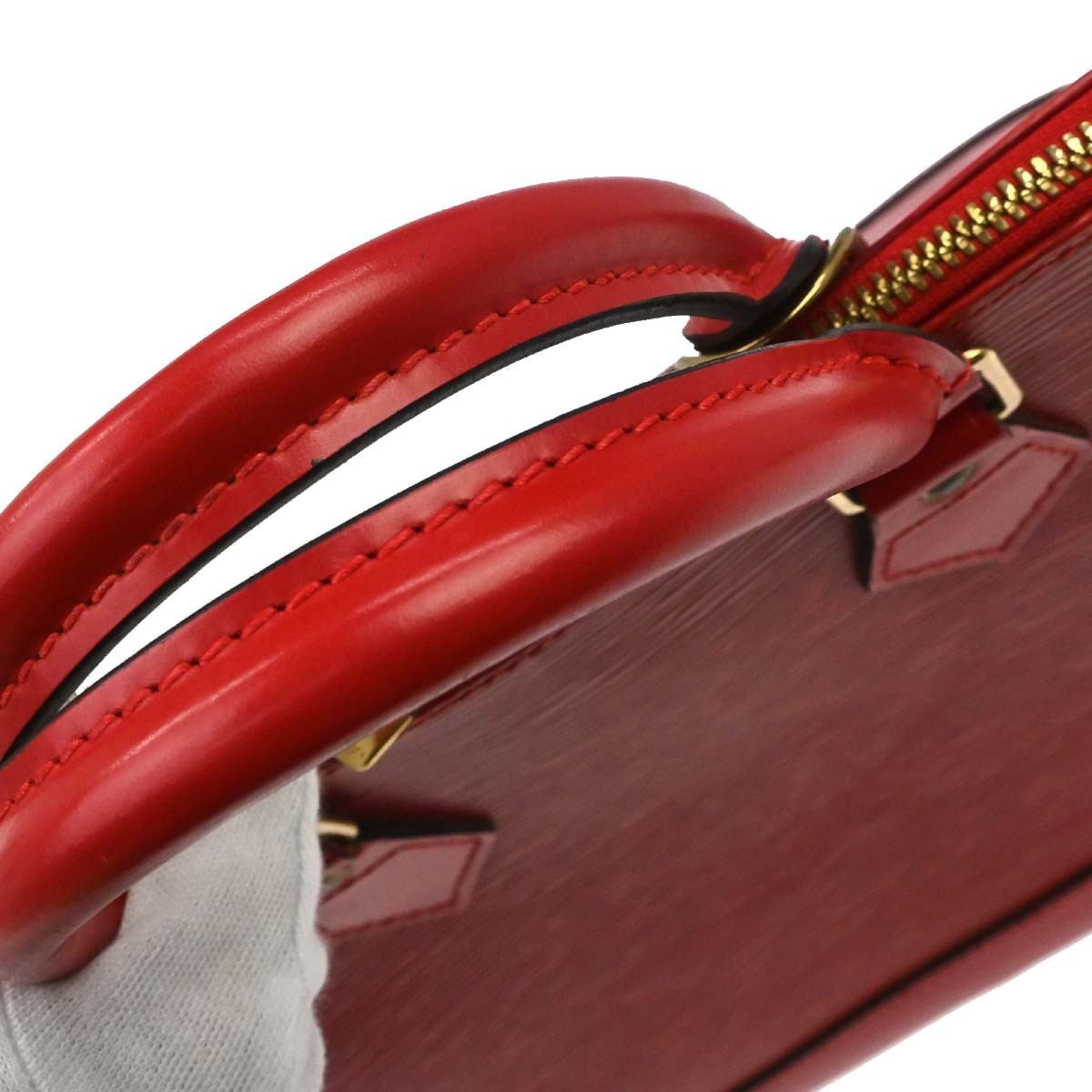 Louis Vuitton Alma Handbag Epi Leather, Red, Leather, Handbag