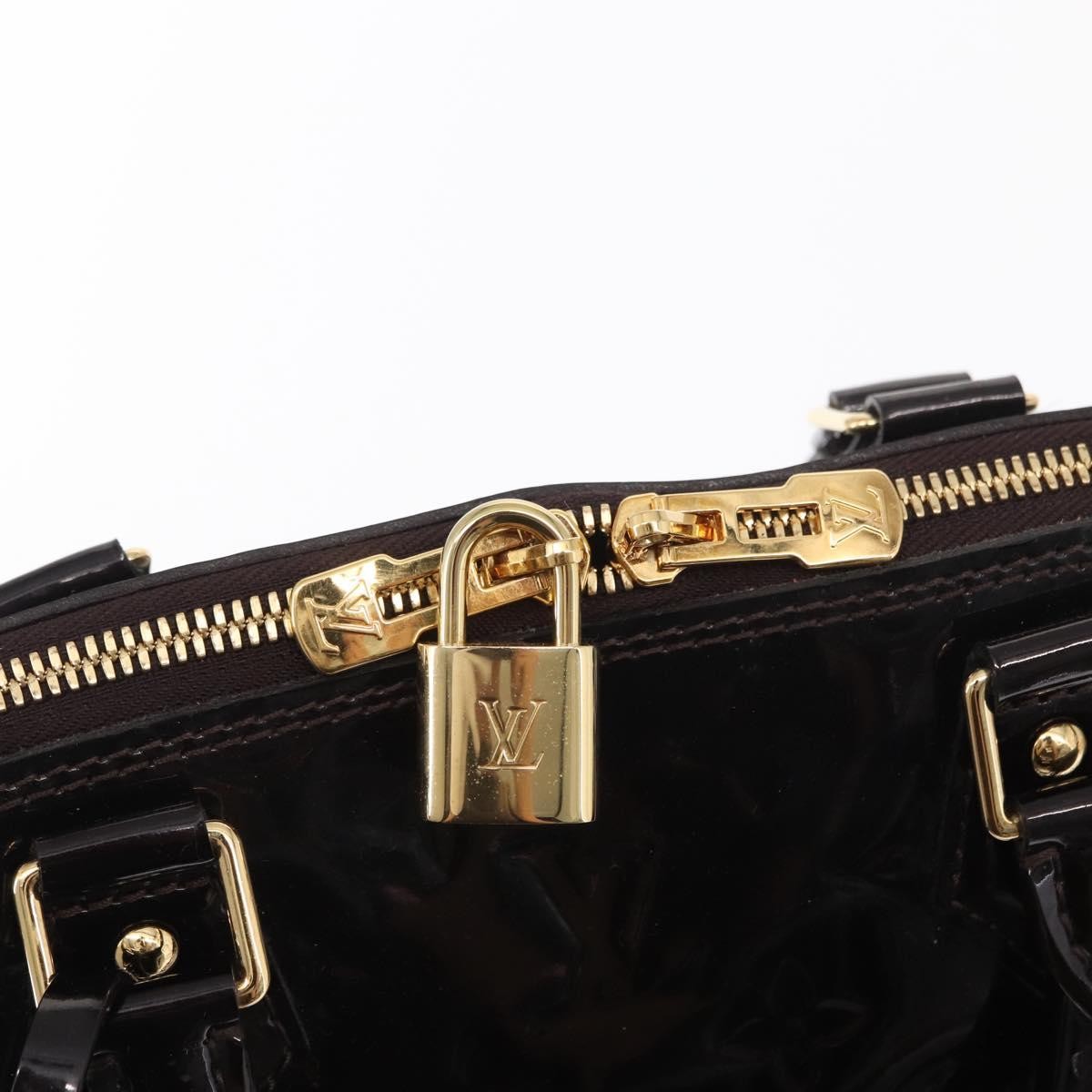 Louis Vuitton Alma Handbag Monogram Vernis, BURGUNDY, PATENT_LEATHER, Handbag