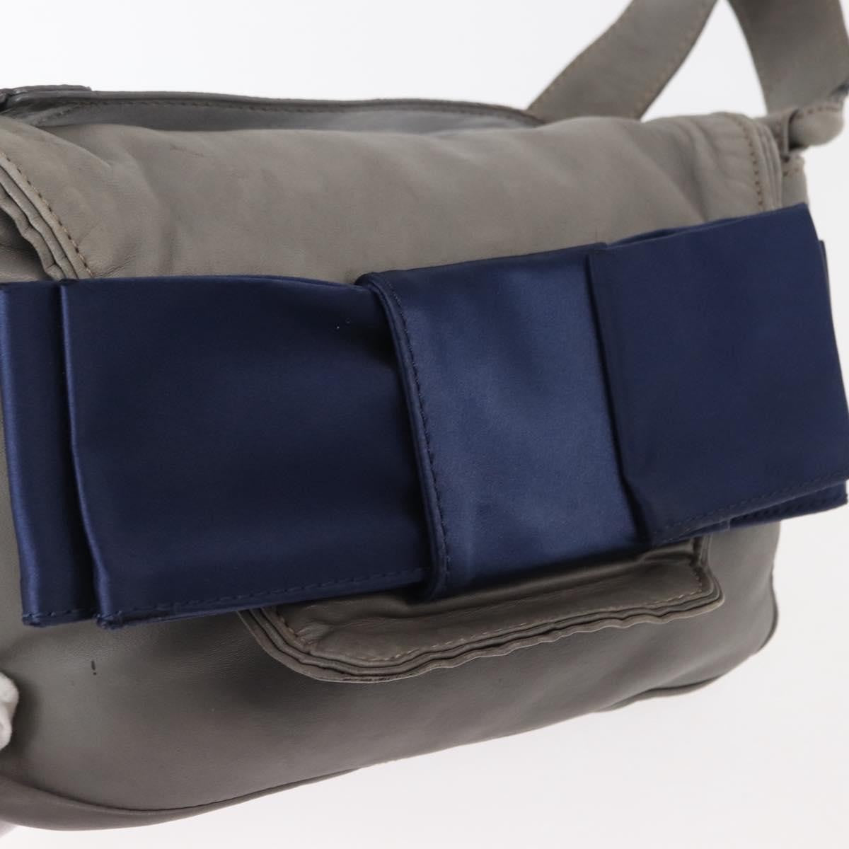 Chloe Vintage Flap shoulder bag Leather, GRAY, LEATHER, Shoulder bag