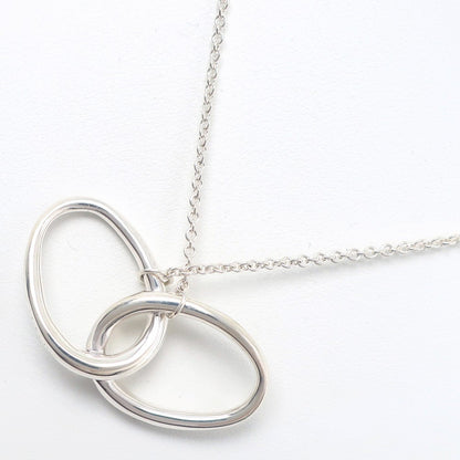 Tiffany & Co. Elsa Peretti Double Loop Pendant Necklace Silver 925, SILVER, SILVER, Necklace